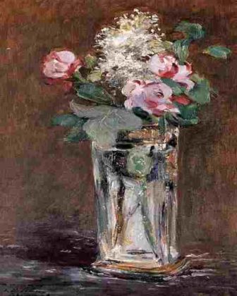 Fiori in un vaso di cristallo