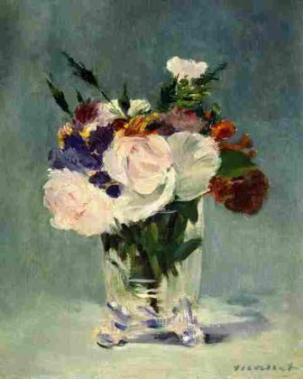 Fiori in un vaso di cristallo