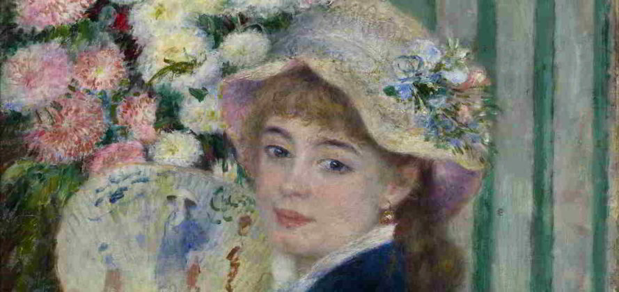 Ragazza con ventaglio particolare