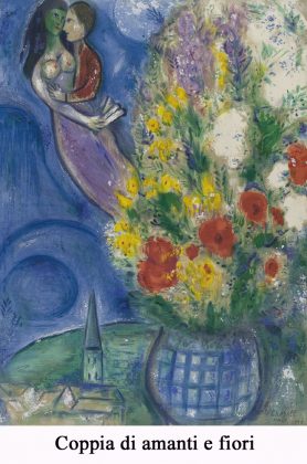 Coppia di amanti e fiori