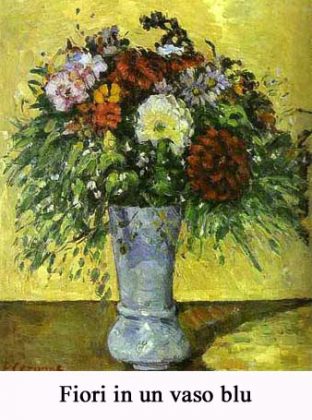 Fiori in un vaso blu